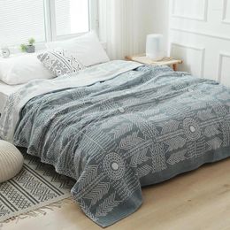 Blankets Cotton Gauze Muslin Sofa Towel Cover Blanket For Adult Child Soft Bedding Coverlet Summer Air Conditioning Nap
