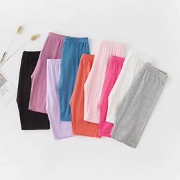 Leggings Tights Shorts Summer thin childrens clothing candy solid Colour modular girl ggngs gnne ngth five casual pants childrens clothing 2-12 years WX5.29