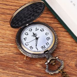 The Nightmare Before Christmas Pocket Watch Jack Skellington Skull Skeleton Retro Pendant Chain Necklace Watches Antique Watch 270D