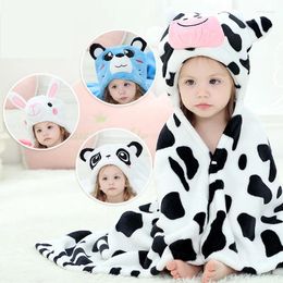 Blankets Flannel Baby Blanket Cap Quilt Class A Children Cartoon 70 100cm Children's Towel Bathrobe