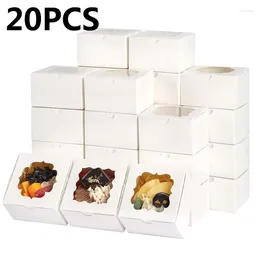 Gift Wrap 20Pcs 4inch Cake Bakery Boxes Dessert Pastry Packaging Candy Cookie Paper Box Wedding Birthday Party Christmas Supplies
