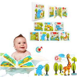 Baby Bath Books, Swimming Water Bathroom Toy Kids Early Learning Animal,Food Waterproof Books Educational Toys For Children L2405