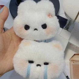 Plush Keychains 1 cartoon plush rabbit doll toy keychain sweet and cute bag pendant charming car keychain accessory female couple Kawaii gift s24 s241