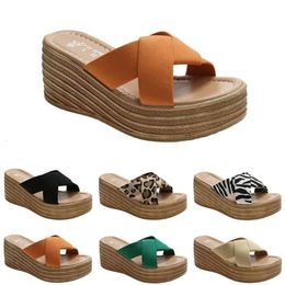 Fashion Sandals Slippers Heels Women High Shoes GAI Summer Platform Sneakers Triple White Black Brown Green Color2 750