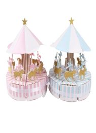 Gift Wrap 8pcsset Carousel Paper Box Animal Party Baby Shower Candy Birthday Decorations Kids Gifts Supplies6162234