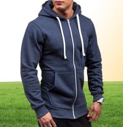 Spring Fall Male Cardigan Full Zip Hoodie Long Sleeve Hooded Sweatshirt Tech Fleece Plus Size Coat Jacket Warm Jumper Outwear1246994