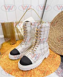 2022 new women039s designer boots multicolor ankle boot 8 inch boots Motorcycle boots platform Machine Embroidery Technology he9987391