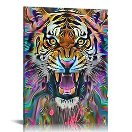 Graffiti Lion Canvas Art Pictures Wall Decor The Lion King Abstract Artwork Black and White Lion Head Framed Canvas Prints Painting Modern Street Art Home Decor