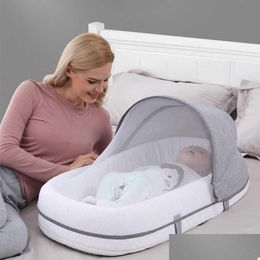 Baby Cribs Slee Bed Newborns Nest Travel Beds Foldable Babynest Mosquito Net Bassinet Infant Basket For 0-24Month Drop Delivery Kids M Othtu