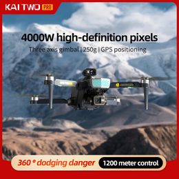 KAI TWO FPV Aerial Drone 5G GPS Positioning 4K HD Camera 25 Mins Flight Time Brushless Motor Quadcopter 1.2km Remote Control Professional Drones