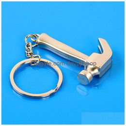 Keychains & Lanyards Mini Metal Keychain Personality Claws Hammers Pendant Model Claw Hammer Key Chain Ring Party Gift Drop Delivery Dhl6S