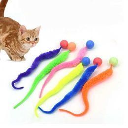 Cat Toys Cat Worm Toy Wiggly Ball Cat Toy Cat Chewing Toy Bounce Ball Cat Bite Play Plush Toy Cat Interactive Toy d240530