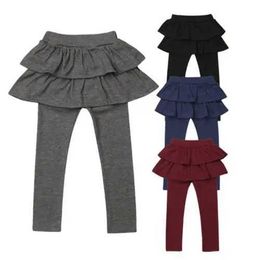 Leggings Tights Trousers Newborn baby girl Culotes ggings Ruffs Skirt Pants Pantskills baby clothing size 3-8Y WX5.29