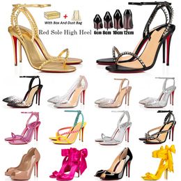 With Box red bottoms Designer heels Scarpe da donna con tacco alto Dress shoes Women Pump Platform Peep toes Sandals Woman high heel shoes