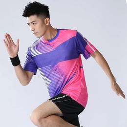 Batminton T-shirts Prints Fashion Sport Training Short Sleeve Quick Dry Volleyball Customize Tennis Shirts 240527