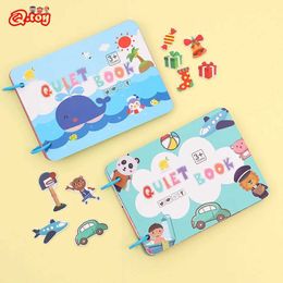 Math Counting Time Intelligence toys Childrens Montessori Education DIY Stickers Quiet Book First Busy Animal Number Matching Cognitive Baby Learning Toys WX5.29