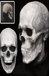 Halloween Party Full Head Skull Mask with Movable Jaw Scary Latex Adult Size Cosplay Masquerade Masks5066123