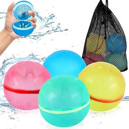 Reusable Water Bomb Splash Balls Balloons Absorbent Ball Pool Beach Play Toy Party Favours Kids Fight Games 240530