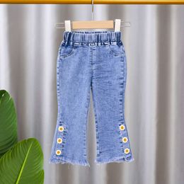 Children Clothing Princess Girls Pants Teenage Wide Leg Jeans Girl Clothes Flared Trousers Slim Fit for 1 to 5 Y