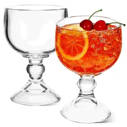 Dinnerware Sets 2 Pcs Cocktail Glass Margarita Glasses Red Goblet Bar Cups Drinks Goblets Beer Mug