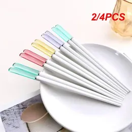 Chopsticks 2/4PCS Chinese Tableware Practical Non-slip Grade Materials Comfortable Crystal Amber