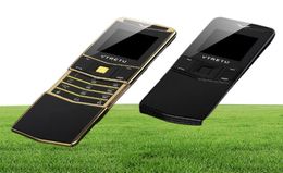 New Unlocked Luxury Gold Signature Cell phones Slider dual sim card Mobile Phone stainless steel body MP3 bluetooth 8800 Golden me9333930