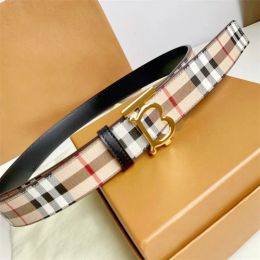 Belts Mens plaid leather belt women letter buckle stripe pattern classical cinturon man causal retro trousers adjustable belts for men d