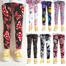 Clothing Children's Bottom Spring and Autumn Girl Printed Cartoon Slim Fit Summer Pants L2405