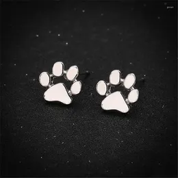 Stud Earrings Dog Jewellery Print Cute For Fashion Cartoon Animal Women Push-back Zinc Alloy Metal Unisex Handmade Soft Gift