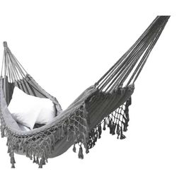 Hammocks Bohemian Macrame double hanger woven edge tassel canvas large swing bed chair for beach courtyard bedroom porch H240530