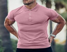 Plus Size Have Button TShirts Top Mens Clothing T Shirts Tops White Black Pink Grey Green Short Sleeve Sports Fashion Wear Summer8045444