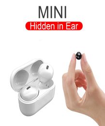 Invisible Earphones Bluetooth Wireless Sleeping Earbud Hidden Headphones Type C Charging Case Mini Earpiece With Mic For Small Ear2509986