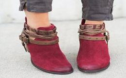 Stivali autunno inverno donne caviglia casual ladies scarpe in pelle in pelle in pelle in pelle con cerniera ad alto tacco boot 4755556