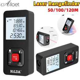 50/100/120M Tape Range Finder M/in/FT/FT+in Unit Laser Distance Metre Backlight LCD Digital Laser Levelling Distance Measure Tool