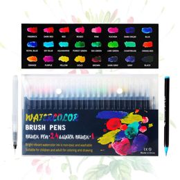 12//20/72 Colour Watercolour Brush Pens Art Marker for Drawing Scrapbooking Lettering Manga Calligraphy Sketching School Supplies