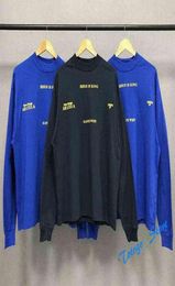 Classic Fashion Oversize Jesus is King LA Exclusive Long Sleeve T Shirt Men Women Quality Tshirt Blue Tee Tops T2208081250607
