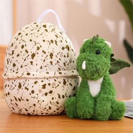 2 In 1 Egg Toys With Wings Green Dinosaur Cuddly Hing Sleeping Doll Funny Gifts Halloween Plush