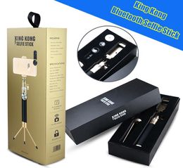 Luxury King Kong Bluetooth Foldable Selfie Stick Handheld Metal wireless Monopod Remote Shutter Extendable Tripod For iPhone 6S Pl7921415