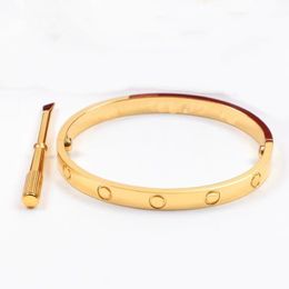 2022 Top Quality Titanium Steel Charm Bracelets silver rose gold Bangles for Women Men Bracelet Not With Box Wedding Jewellery 2971