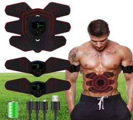 Gym Fitness Equipment Exercise Abdominal ABS Stimulator Muscle Toner Toning Belt Muscle EMS Trainer Ab Rollers Drop2101122
