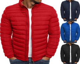 Mens Winter Padded Bubble Coat Thicken Warm Lightweight Parkas Jackets Plus Size Overcoat Zipper Streetwear Cotton Puffer Jacket1783497