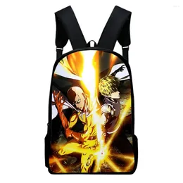 Backpack Fashion Trendy ONE PUNCH-MAN Notebook Backpacks Pupil School Bags 3D Print Oxford Waterproof Boys/Girls Laptop