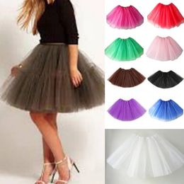 Women Vintage Tulle Skirt Short Tutu Mini Skirts Adult Fancy Ballet Dancewear Party Costume Ball Gown skirt Summer 240529