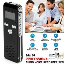 Digital Voice Recorder Professional digital audio recorder portable 8G 16G Dictaphone voice activation noise reduction recording WAV MP3 player d240530