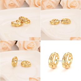 Ear Cuff New Design Big Hoop Earring Fine Gold Gf Twisted Earings For Women Girls Romantic Punk Party Jewelry Wedding Gift Dhgarden Dhndj