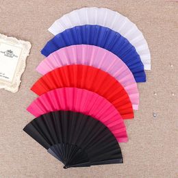 Decorative Figurines Classical Plastic Folding Fan Chinese Style Retro Hand Held Solid Dance Performances Custom Wedding Gift Guest