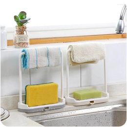 Kitchen Storage Portable Rack Towel Sponge Drain Racks Rag Dishcloth Hanging Bathroom Soap Holder Sink Desktop Organizer