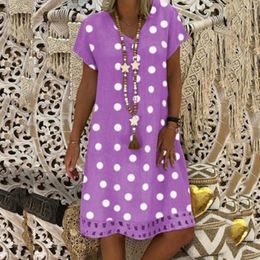 Casual Dresses Women's Fashionable Polka Dot Dress 2024 Fashion
