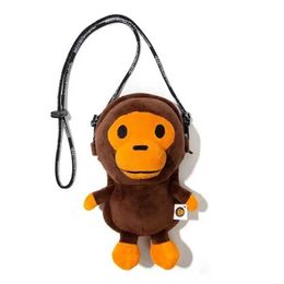 Plush Backpacks Monkey Plush Shoulder Bag Keychain DIY Series Toy Pendant Table Decoration Home Doll Childrens Birthday Gift S245304