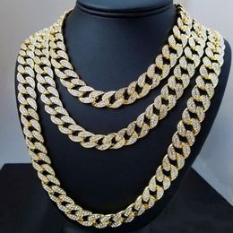 2020 Bling Diamond Iced Out Chains Necklace Mens Cuban Link Chain Necklaces Hip Hop High Quality Personalised Jewellery for Women Men 2347